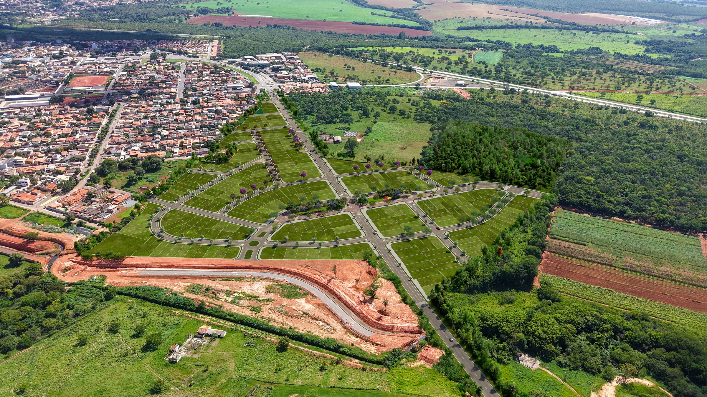 Vista aérea do Jardim de Minas